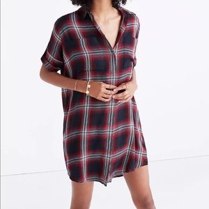 Madewell Courier Shirtdress in Rollins Plaid size S